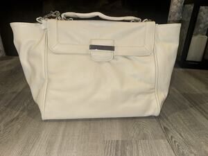 Mossimo White Pebbled Tote Handbag Shoulder Bag Crossbody Strap New in Bag